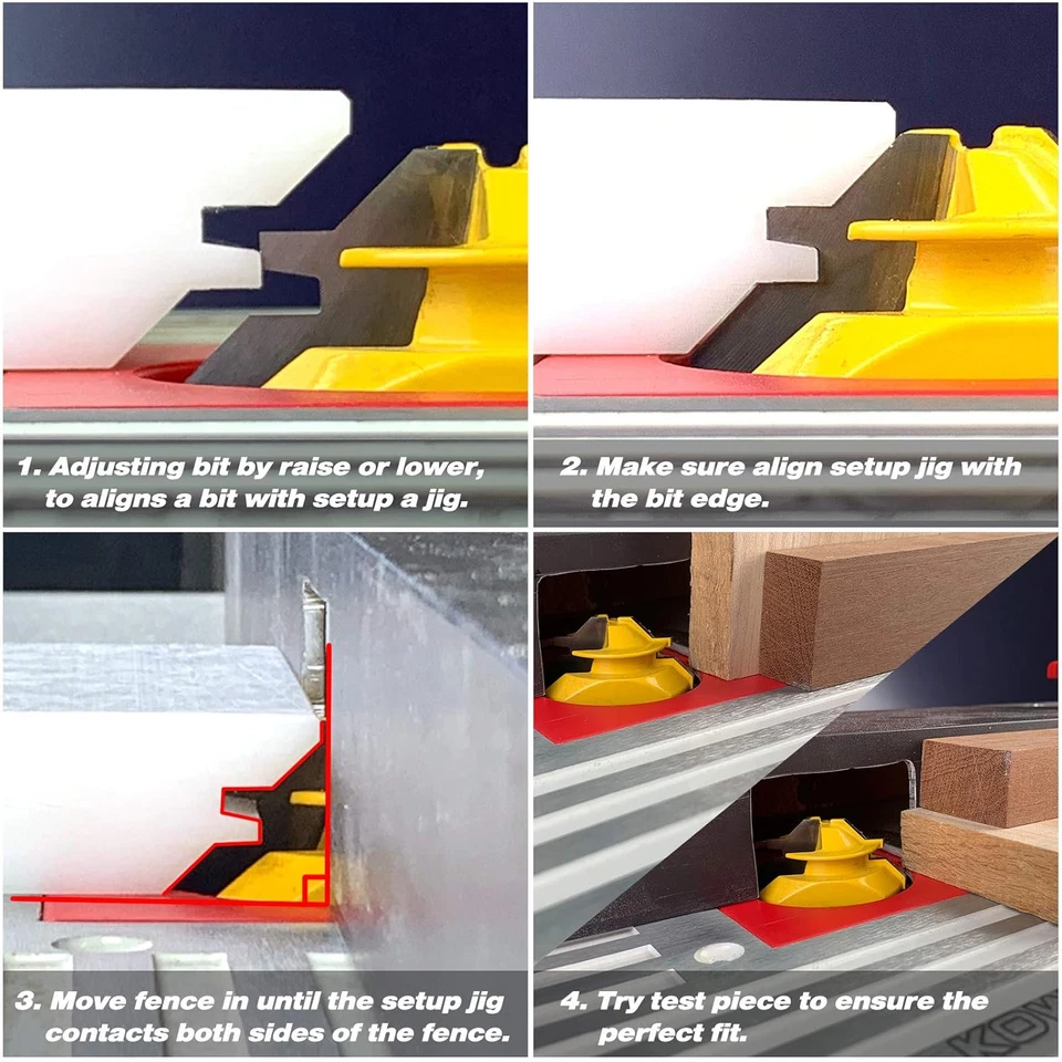 Router Bit Set-Up Jigs (For 45° Lock Miter Router Bit, 1/2” & 3/4” Cutting Heigh - Image 2 of 4
