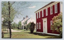 Postcard Old Sturbridge Village Tavern, Saltbox House Moved Here In 1938, MA 