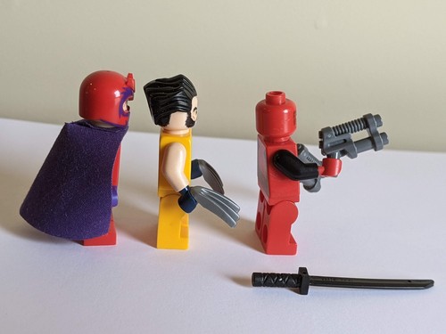 Lego Deadpool Wolverine & Magneto Minifigures ONLY From 6866 Faded Head See Pics - Picture 10 of 18