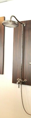 Axor Montreux Shower Pipe polished nickel mit Thermostat und Kopfbrause 16570830