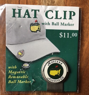 New Sealed Masters Golf Tournament Hat Clip & Magnetic Removable Ball Marker