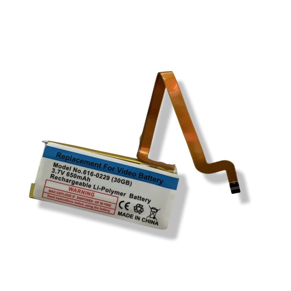 M&M SMARTEK® Akku für Apple iPod 5G / Video / 30GB / A1136 / APN 616-0229 3.7V 650mAh