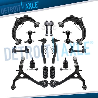 Front Rear Control Arms Sway Bars Tie Rods for 2003-2007 Honda Accord Acura TSX