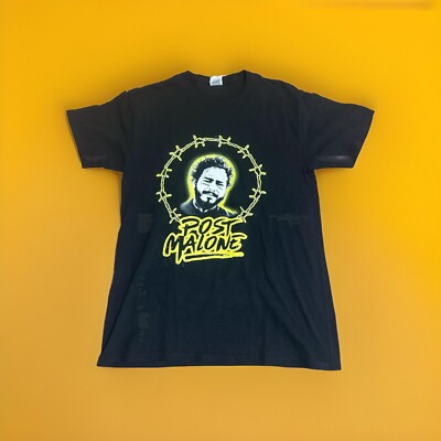 Post Malone 2019 Tour Graphic T Shirt Black Size M Rockstar White Iverson