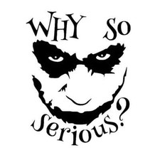 Vinyl Decal Car Truck Sticker Wall Batman Harley Quinn - Joker Why So Serious