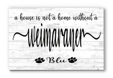 Customized A House is not a Home Without a Dog Rustic Wooden Home D cor Gift
