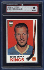 1969-70 Topps #106 EDDIE SHACK KSA 9 MIT Los Angeles Kings *LOW POP* Only 5 N/H