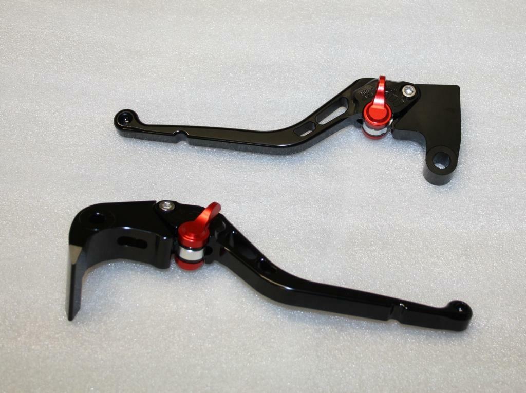 Leviers moto Evo Racing frein et embrayage pour Aprilia RS660 et Tuono 660 noir et rouge
