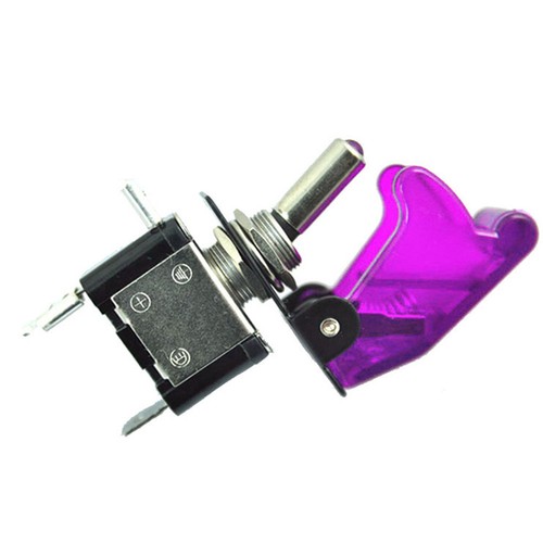 5 X Purple Rocker Toggle Switch Control 12V ON OFF Car Boat Airplane Motor SPST - Picture 4 of 9