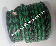 Premium Indian Genuine Handmade Round Braided Leather Cord String Lace 5 Meter