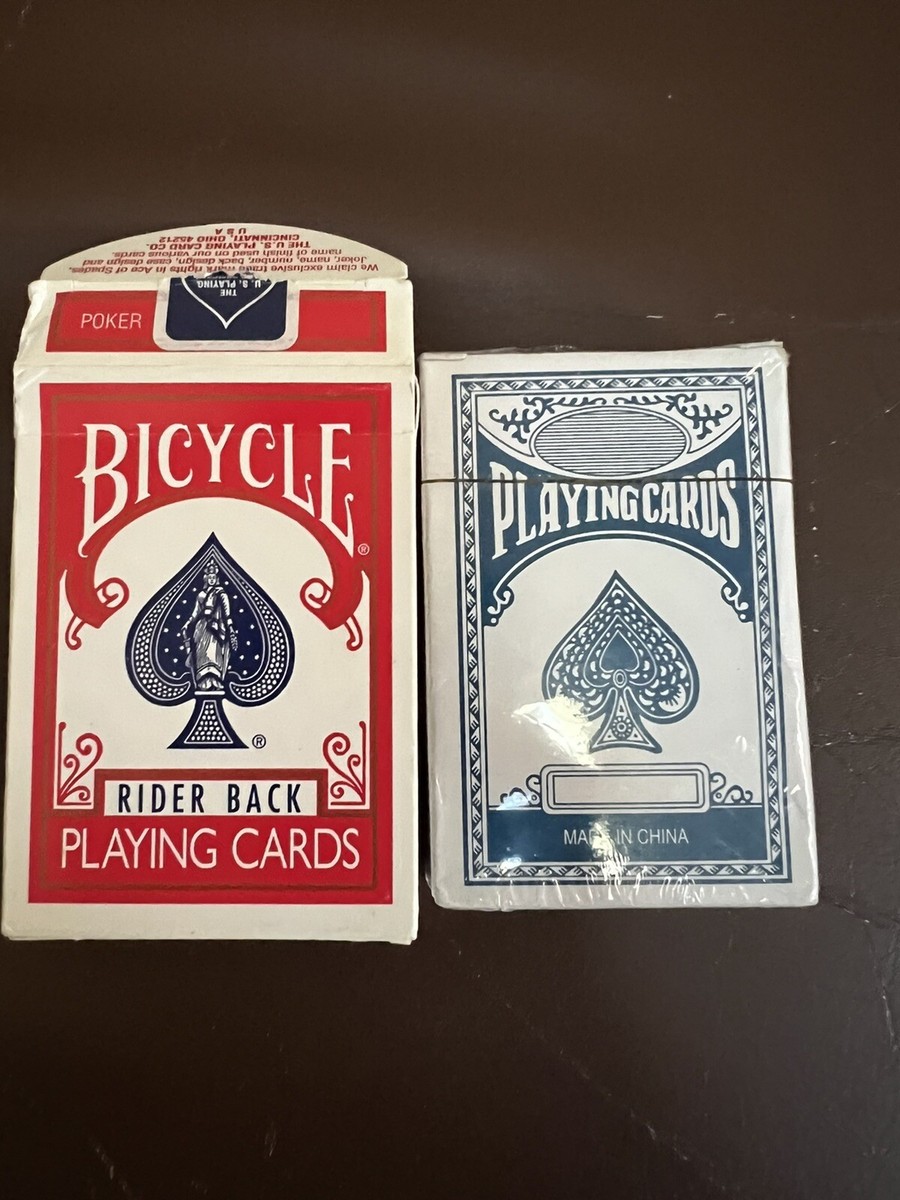 BICYCLE Rider Back Playing Cards Red 808 USA Open Pack Blue Deck