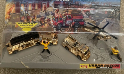 HOT WHEELS PLANET MICRO SPECIAL EDITION GOLD URBAN RESCUE SERIES 1