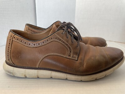 Johnston & Murphy Mens Holden Plain Toe Derby Oxfords Tan Suede Size 10.5M Johnston & Murphy Suede Oxford Dress Shoes for Men for sale  main image 3