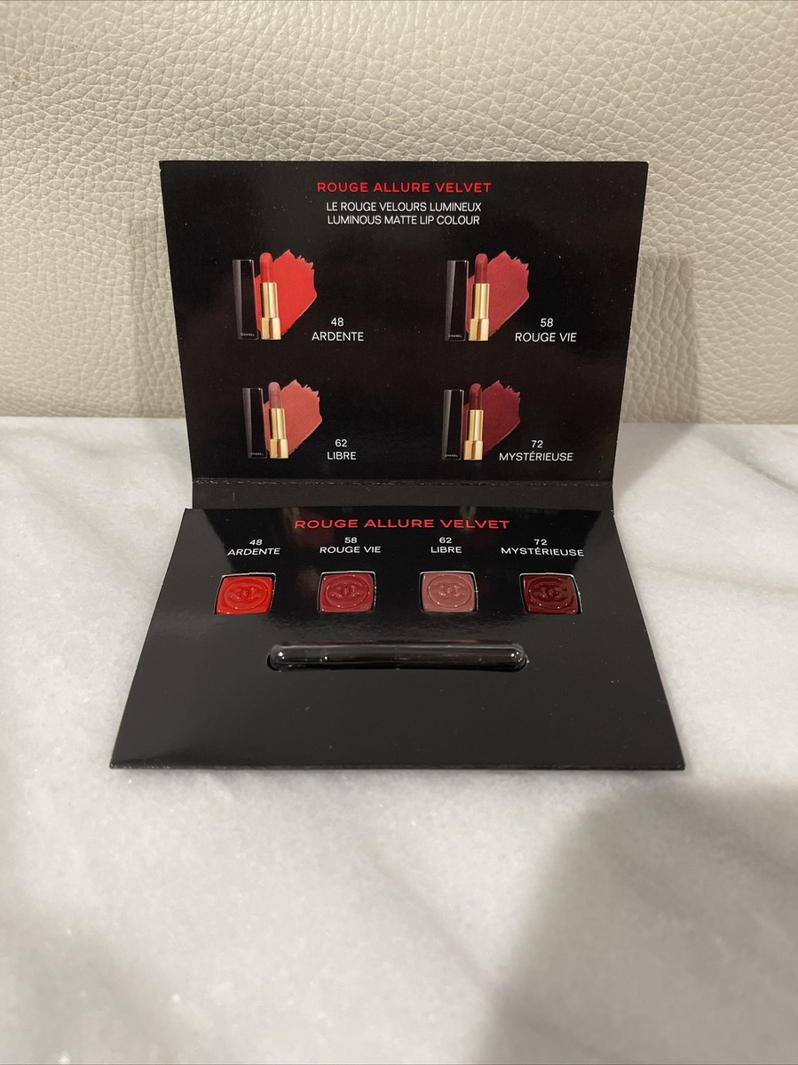 CHANEL Rouge Allure Velvet Luminous Matte Lipstick 4 Color Sample