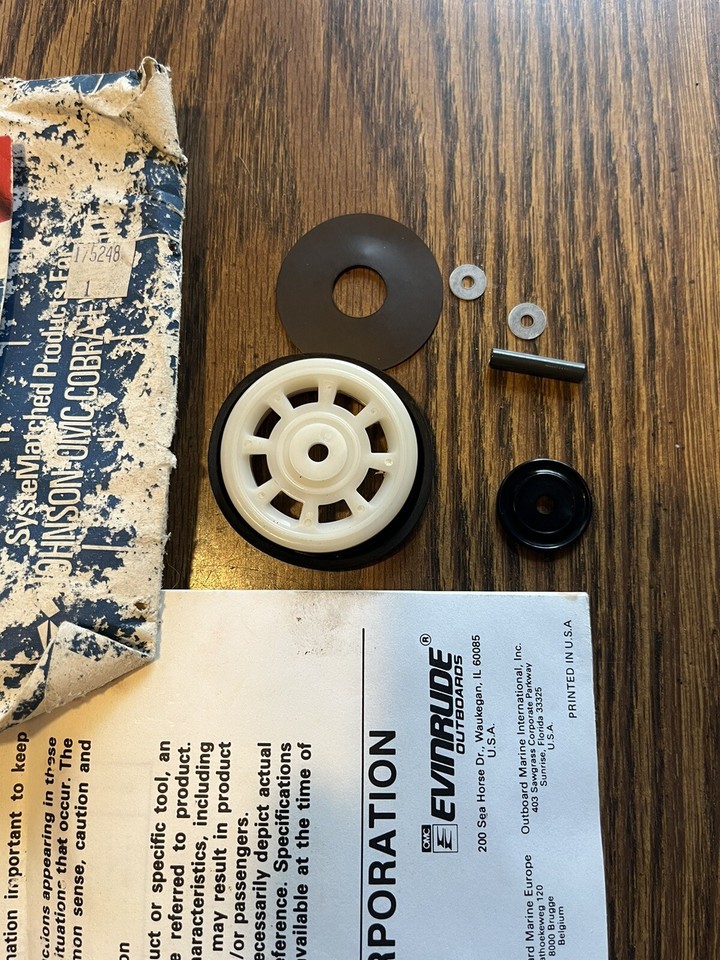 NEW OEM EVINRUDE JOHNSON OMC 175248 DIAPHRAGM MARINE FUEL PUMP REBUILD