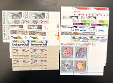 20 Different 10c  13c US Plate Blocks, Mint, NH