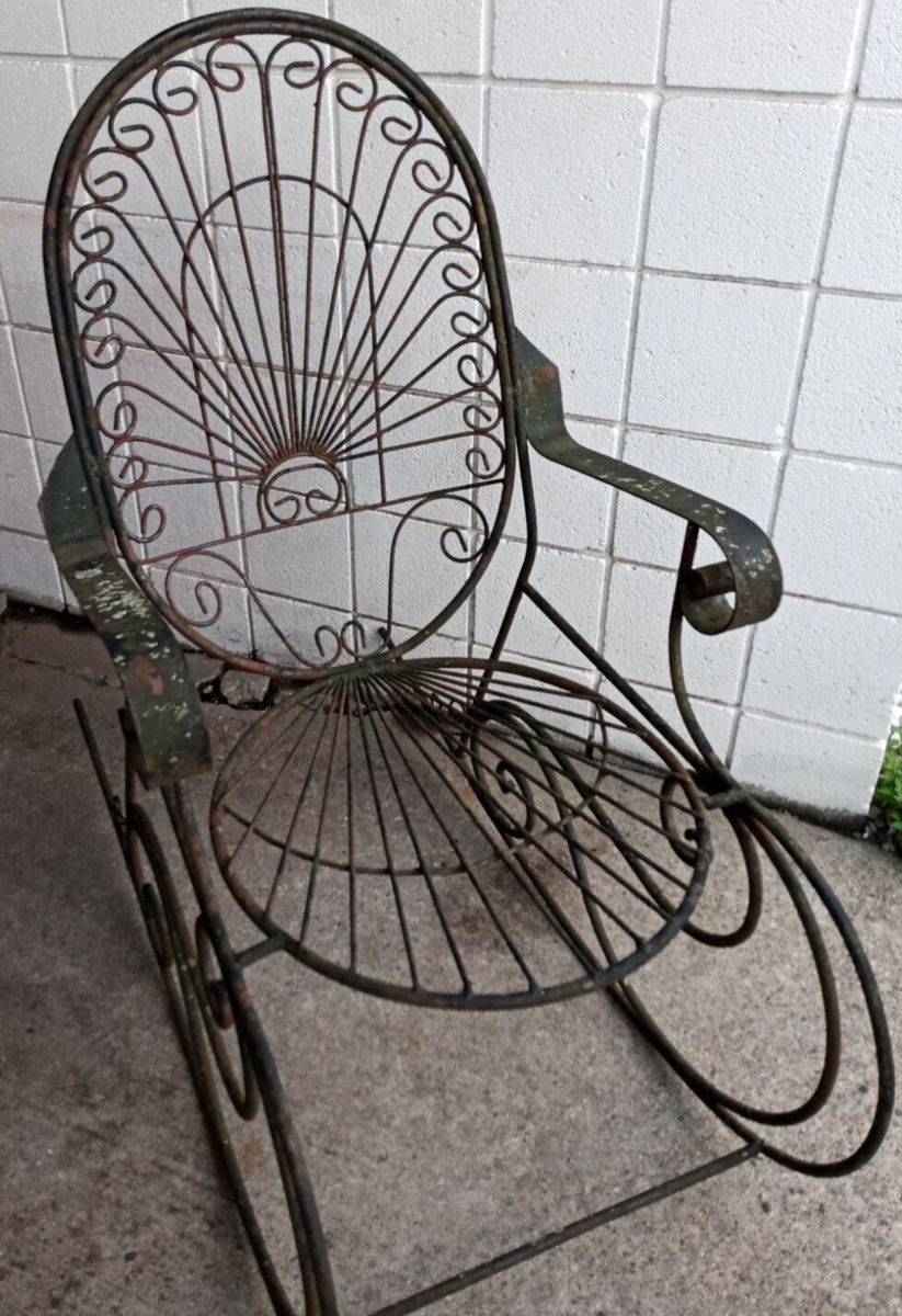 Solid Wrought Iron MCM Scrolling Salterini Spanish Peacock