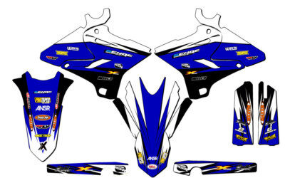 2002-2004 fits POLISPORT RESTYLE YZ 125 VELOCITY Blue Senge Graphics Kit