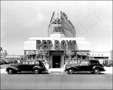 1940's Pep Boys Store Photo 8X10 - Manny Moe Jack