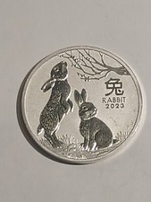 2023 1oz .9999 Fine **SILVER** Australia Year Of The Rabbit Queen Elizabeth