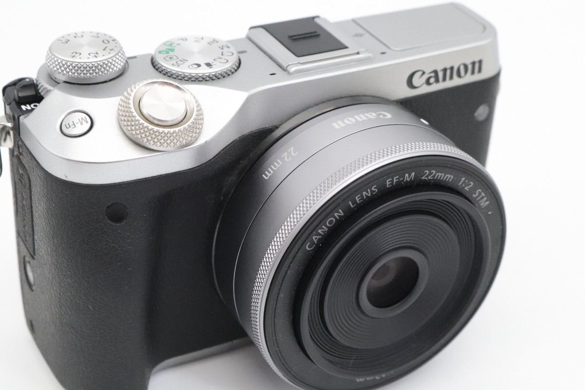 Canon EOS M6 Silver + EF-M 22mm F2 STM Lens English Menu