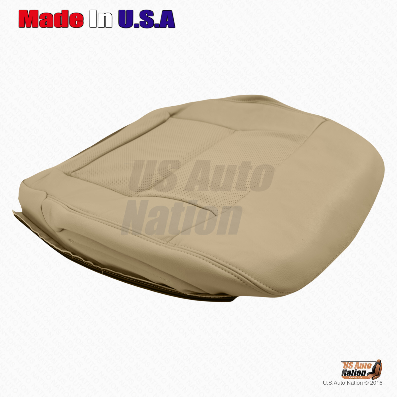 Black Leather Seat Cover Bottom For 2010-2014 Mercedes E350 E550 - Driver & Passenger