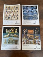 4 CHRISTIES CATALOGUES 1991 & 1992 ~ BRITISH CERAMICS  STAFFORDSHIRE FIGURES