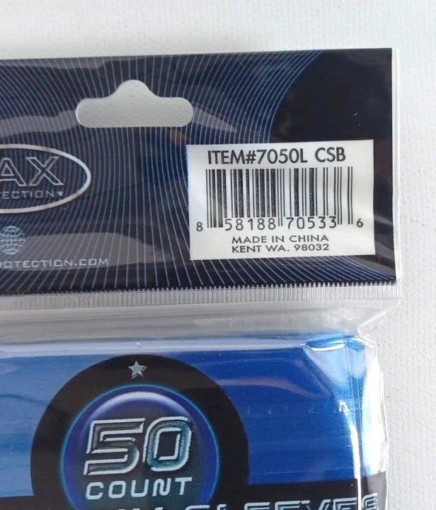 Max Protection Standard Card NEO Sleeves BLUE CHROME (50 Count) 7050LCSB - Image 4 of 4