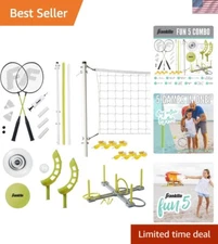 Engaging 5 in 1 Outdoor Game Set for Kids: Perfect for Beach and Backyard Fun