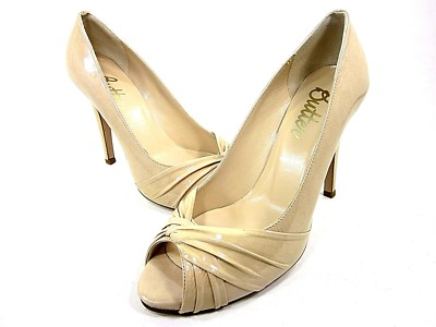 #ad #ad BUTTER CLARKE PLATFORM PUMP WOMENS NUDE PATENT US 9.5M NEW WITH BOX $53.99