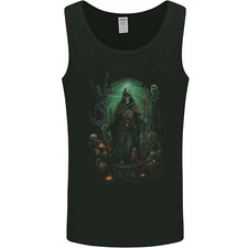 Grim Reaper Surrounded by Skulls Mens Vest Tank Top