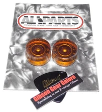 Allparts Les Paul Knobs Set Amber Speed Guitar Parts Project Custom Gibson Pick