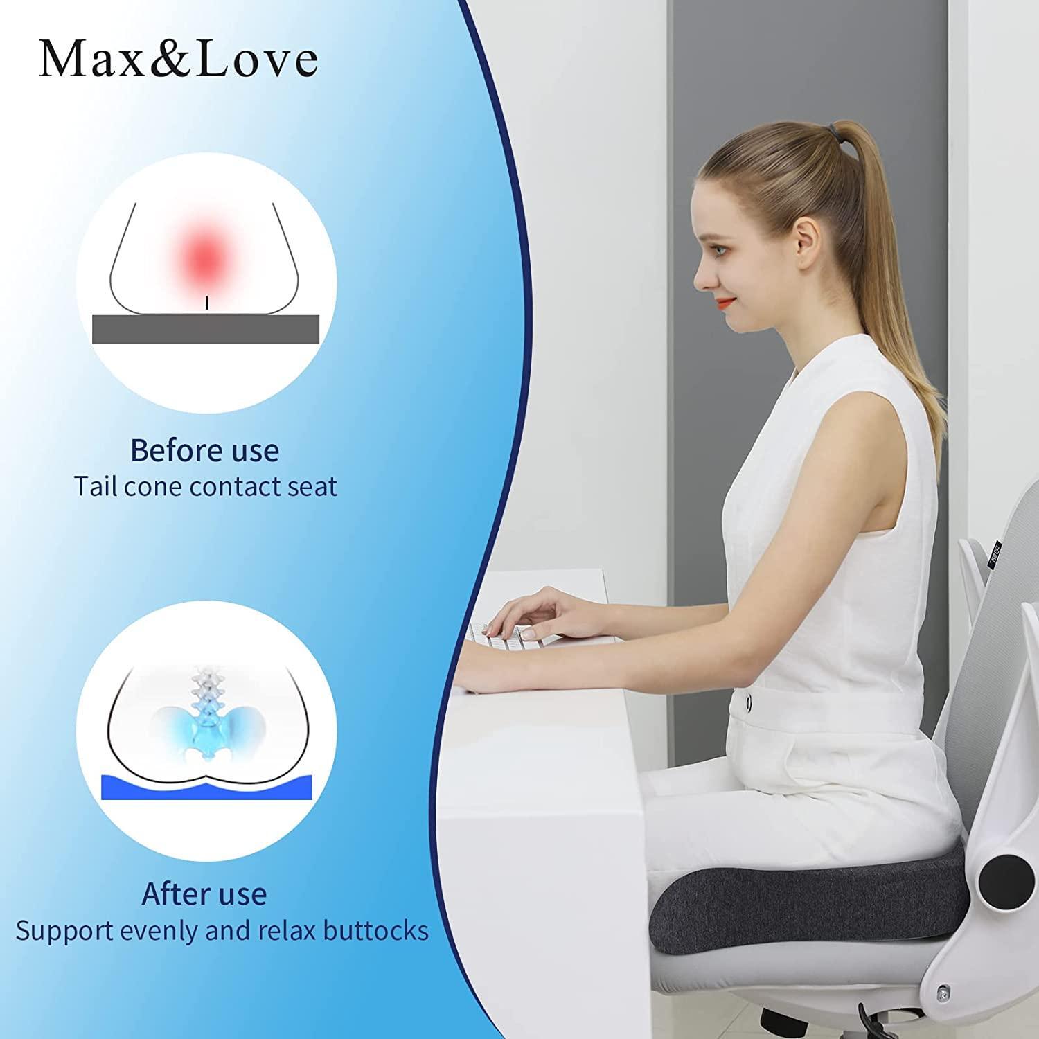 Orthopedic Seat Cushion Pillow For Sciatica Prostate Hemorrhoid Tailbone Chair