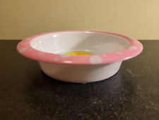 Tweety Bird Melamine Ware Cereal Bowl - 6 1/2" dia x 1 1/2" Deep Pink White
