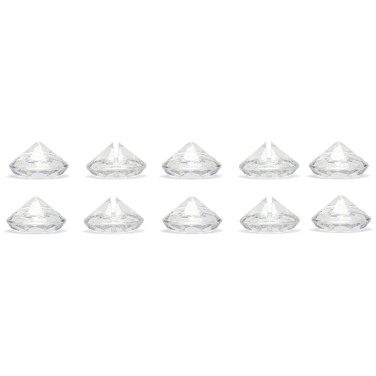 PartyDeco Glam Wedding Table Decorations Diamond Gem Shaped Place Card Holders