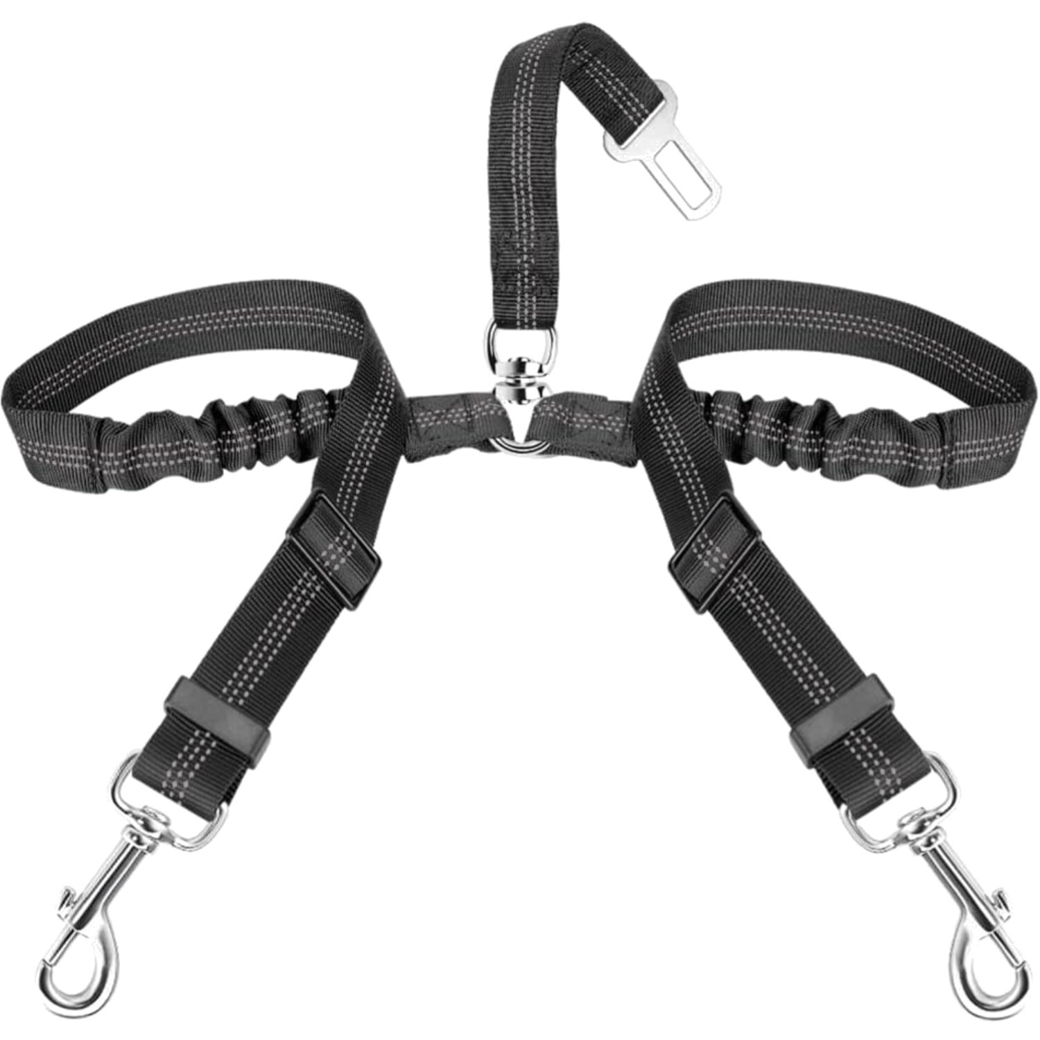 Sicherheits-Gurt für Hunde im Auto - Verstellbar, Tangle-Free und Reflektierend