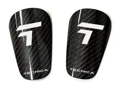 Pure 100% Carbon Fiber TECNICA Shin Guards Pads Football Soccer Protective Pads