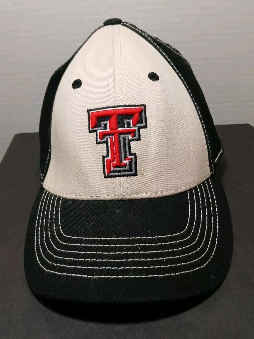 Texas Tech Red Raiders One Fit Hat Cap Top Of The World White Black