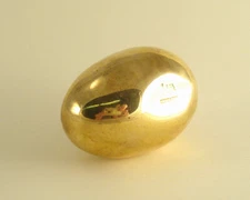 Small Carl AUBOCK Workshop PAPERWEIGHT EGG Brass Hagenauer era Vienna