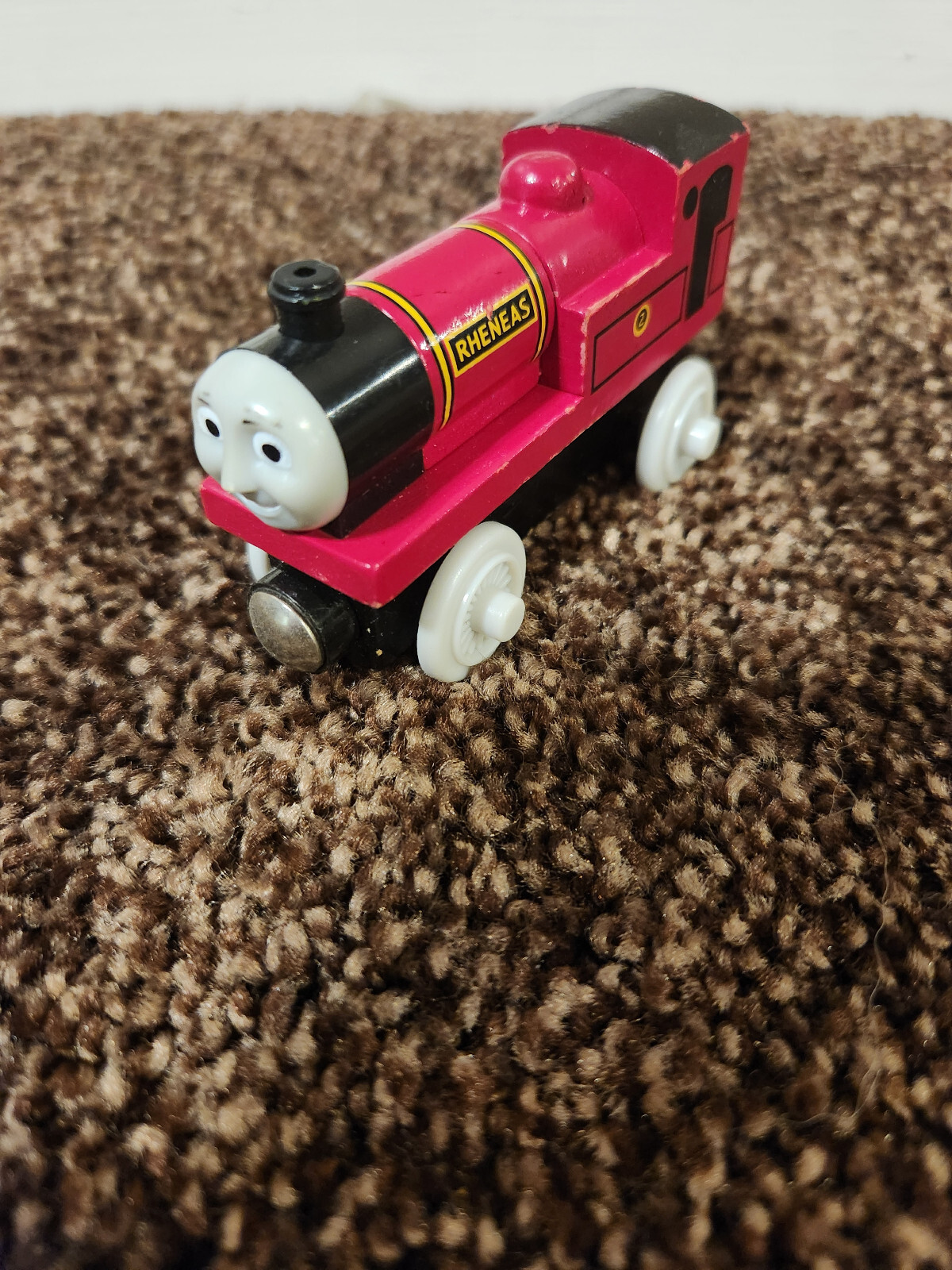 THOMAS AND FRIENDS WOODEN RAILWAY RHENEAS TRAIN ENGINE LOOK!! | eBay