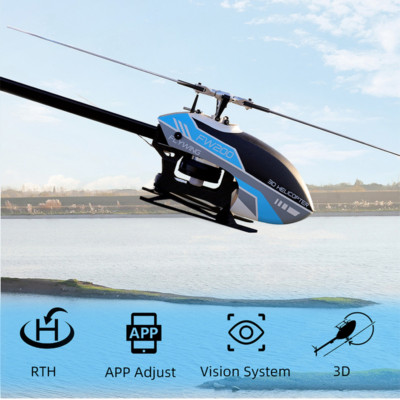 FLYWING FW200 H1 V2 Gyro 3D R Heliopter RTF Self Stabilizing 3D Brhless 98% NEW