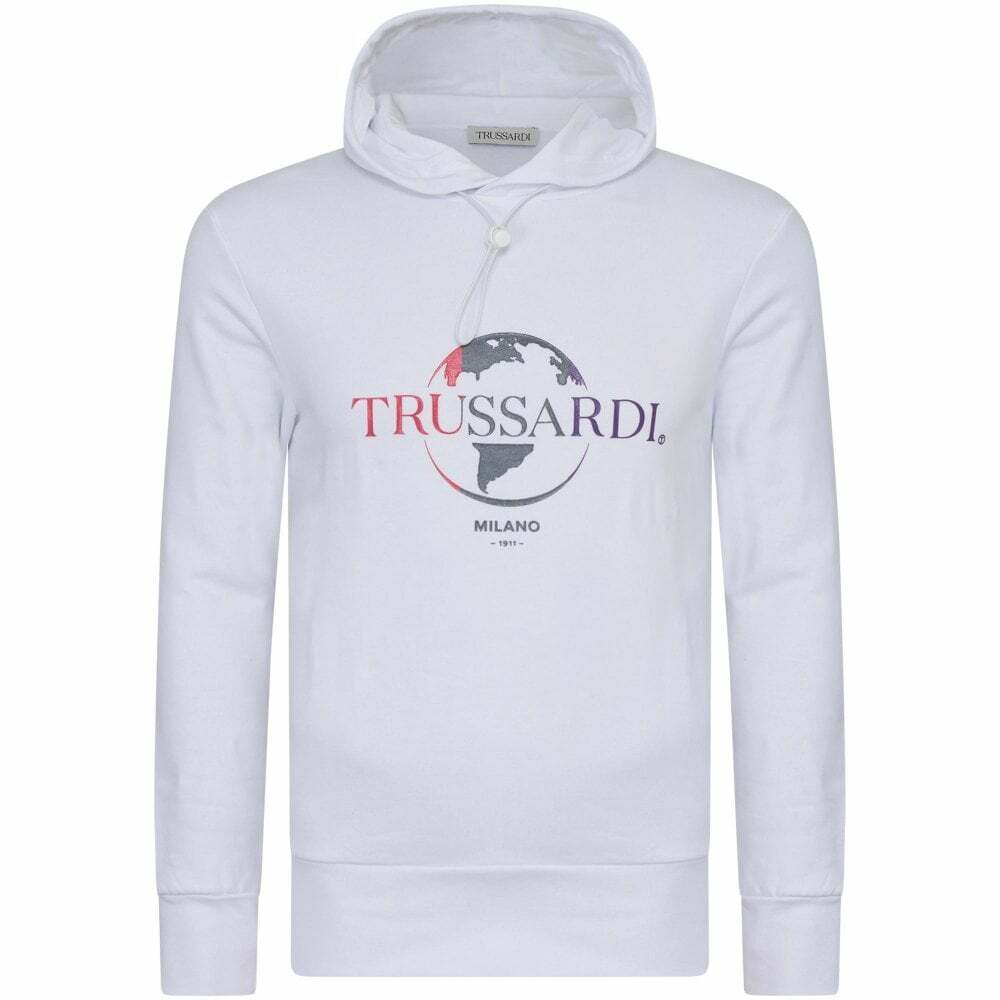 ☆20%割引☆TRUSSARDI 刺繍ロゴ トレーナー 白　46 ☆20%割引☆TRUSSARDI 刺繍ロゴ トレーナー 白46