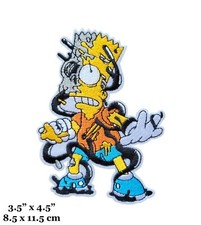 The Simpsons Bart Cyborg Embroidered Iron On Patch