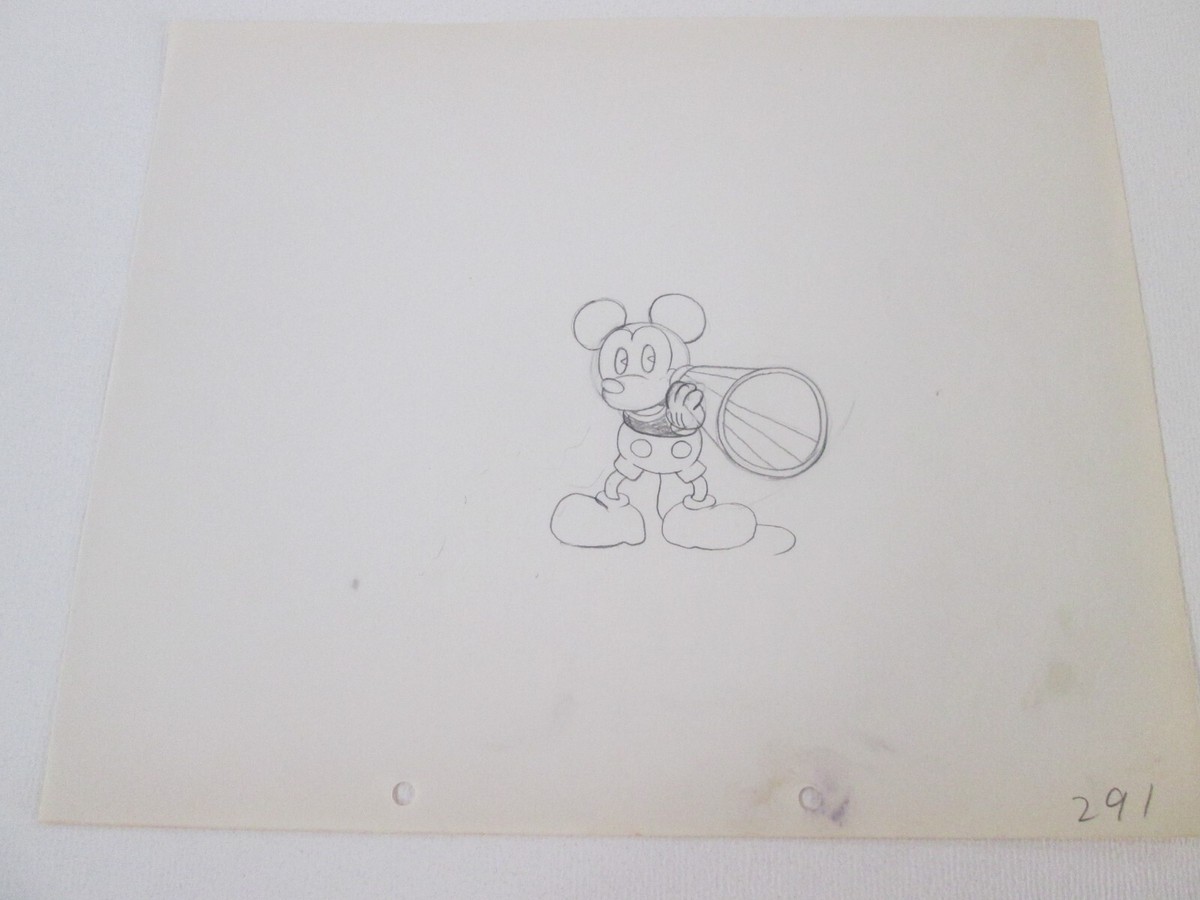 Mickey Mouse Around the World in 80 Minutes 1931 Disney cel
