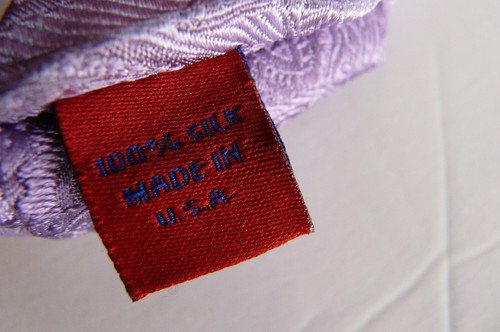 ROBERT GRAHAM 100% SILK PURPLE MULTI COLOR STRIPED FLORAL NECK TIE USA - Picture 5 of 5
