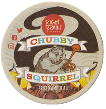 Right Brain Brewery Chubby Squirrel  Beer Coa...