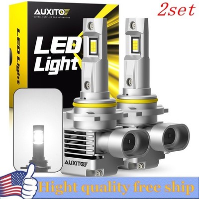4X AUXITO 9012 HIR2 LED Headlight Kit bulb High Low Beam White 6500K Bright