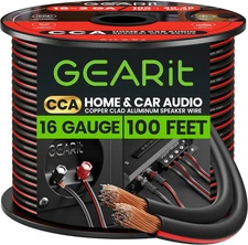 Speaker Wire 16 Gauge,  Pro Series 16/2 AWG Speaker Cable (100 Feet / 30.48 ) Gr