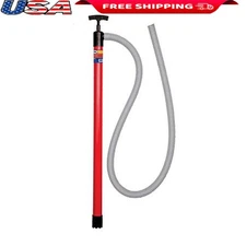 Hand Pump Siphon 36in Steel Durable Ergonomic Lightweight Easy Transfer New
