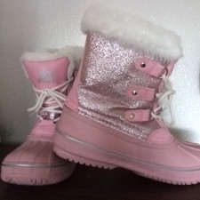 Juicy Couture Pink Glitter Girl's Sz 4 Escalon Snow Boots NO BOX